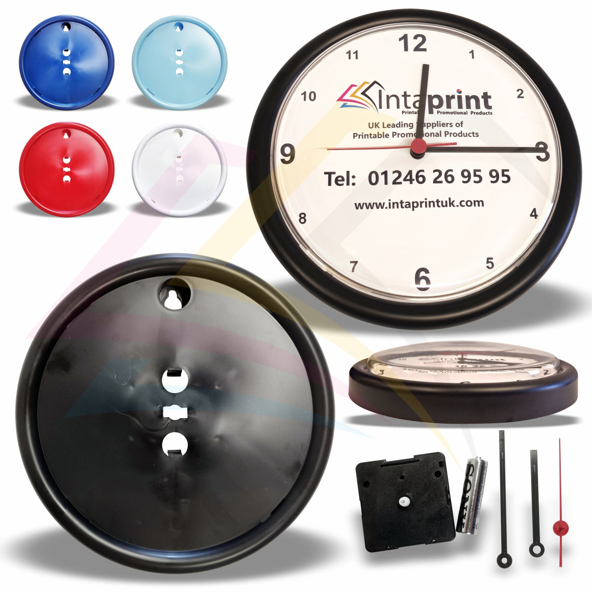 AC02 Acrylic Wall Clock Round 190mm Photo Insert Blank & Printed