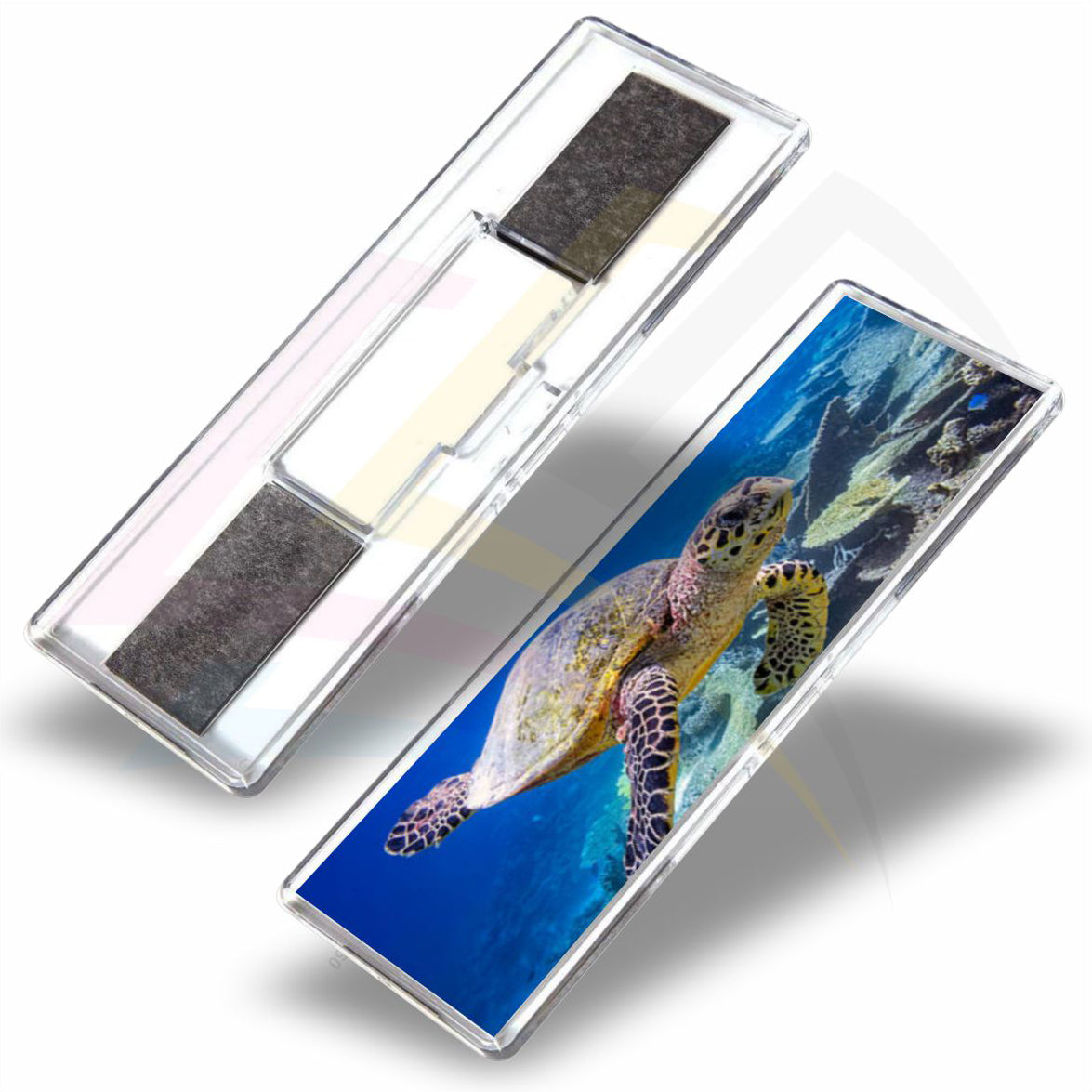 FW02 Panoramic Acrylic Fridge Magnet Rectangular 141x45mm Photo Insert - Blank or Printed - Pack of 50