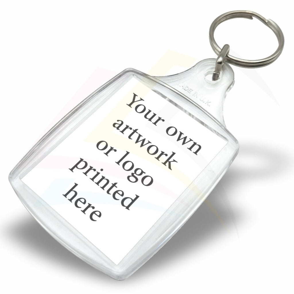 A5 - SAMPLE Rectangular 45x35mm Photo Insert Acrylic Keyring - Blank or Printed