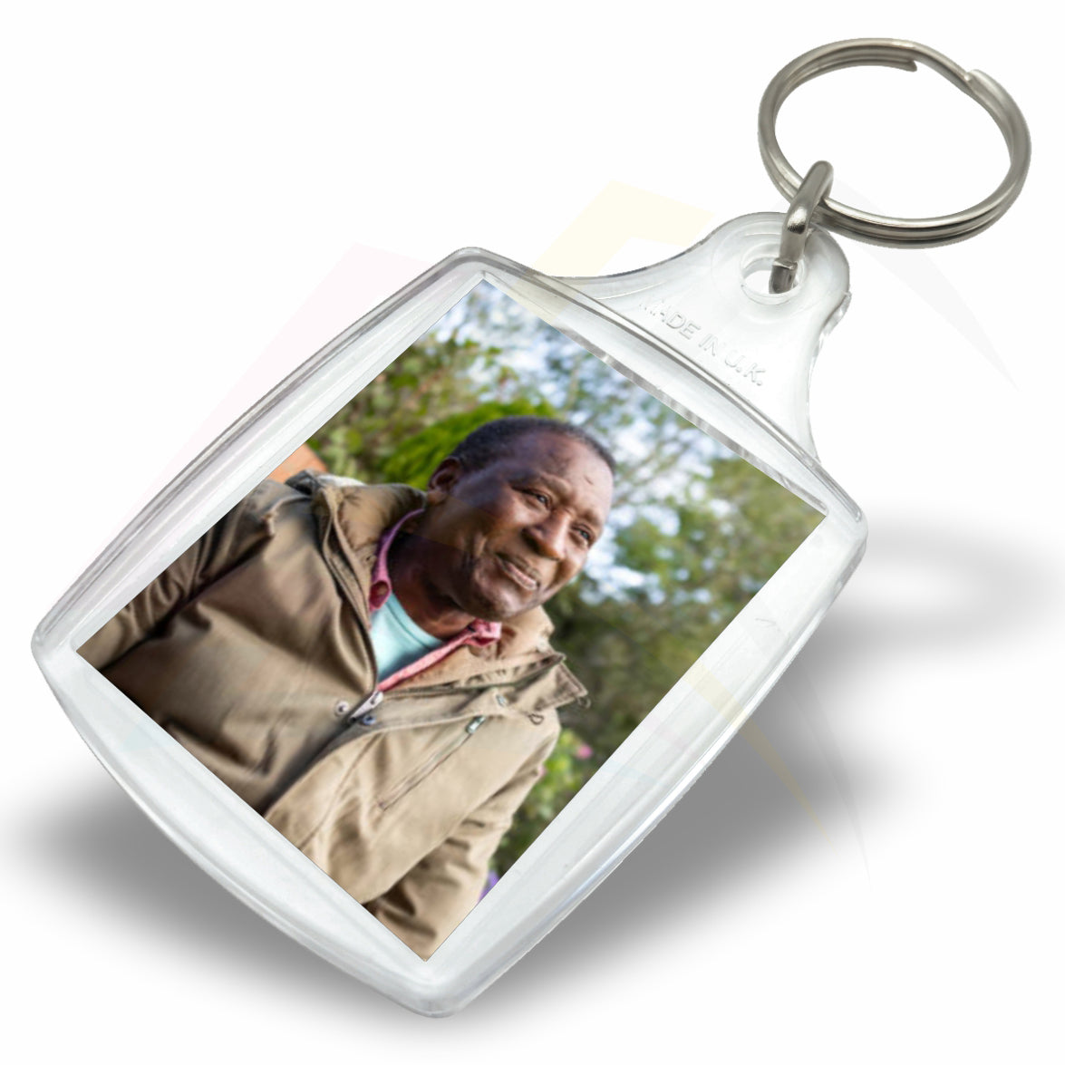 A5 Rectangular 45x35mm Photo Insert Acrylic Keyring - Blank or Printed - Pack of 50