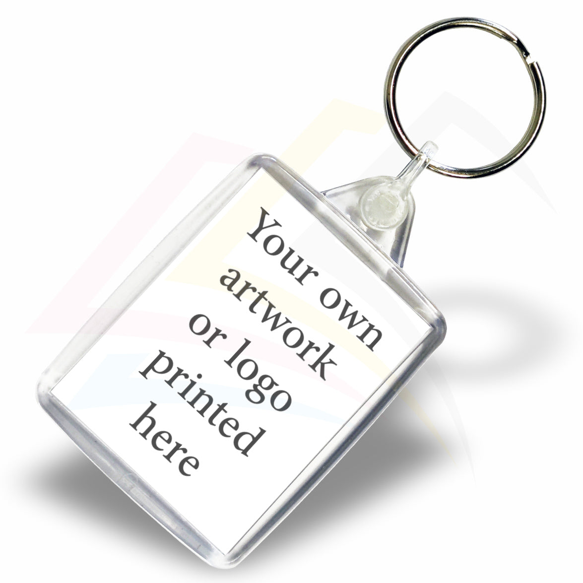 A6-SAMPLE Rectangular 45x35mm Photo Insert Acrylic Keyring - Blank or Printed