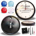 AC02-18 Acrylic Wall Clock Round 190mm Photo Insert Blank & Printed - Pack of 18