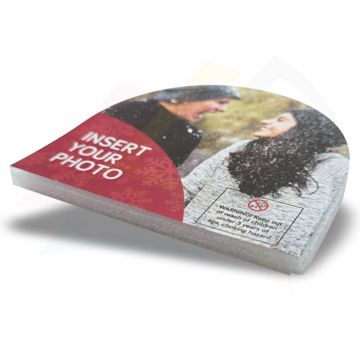 DS08 Acrylic Snow Dome with Metallic Coloured Base 70x62mm Photo Insert - Blank or Printed