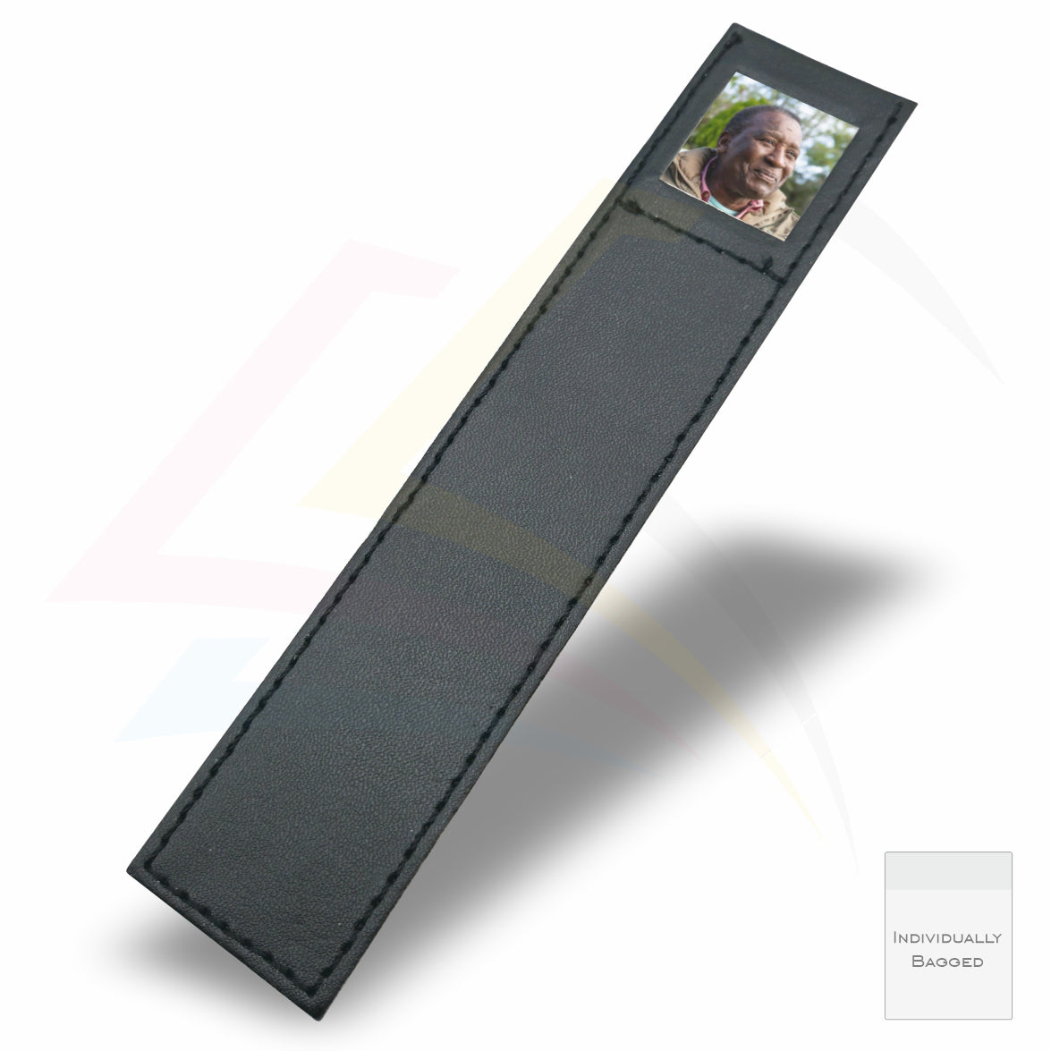 PBM1 Faux Leather Bookmark Square 25x25mm Photo Insert (Pack of 4) - Blank or Printed
