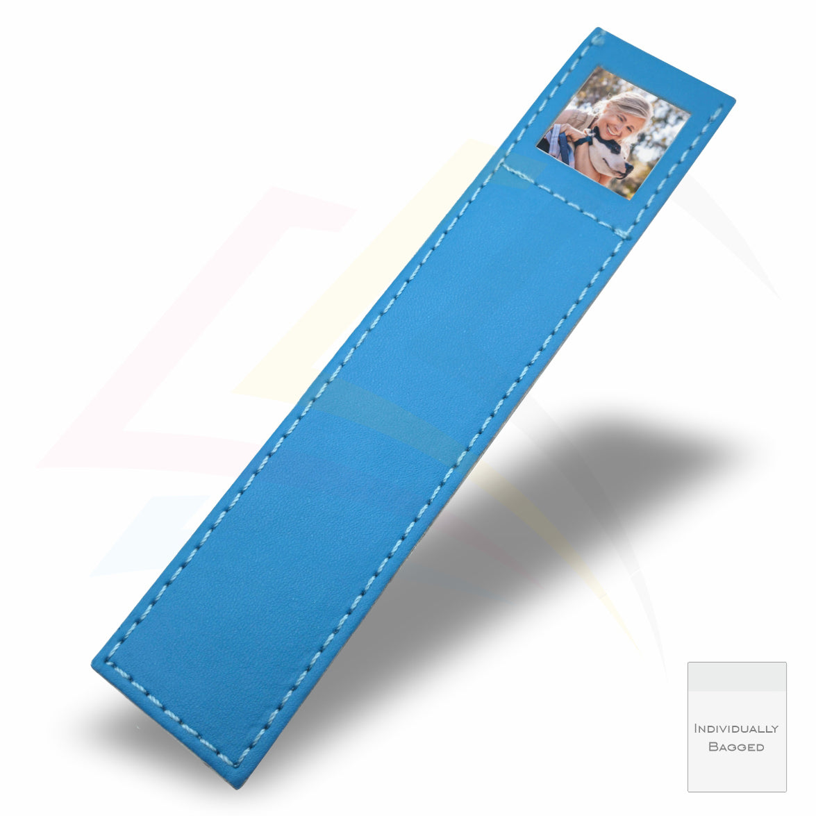 PBM1 Faux Leather Bookmark Square 25x25mm Photo Insert (Pack of 4) - Blank or Printed