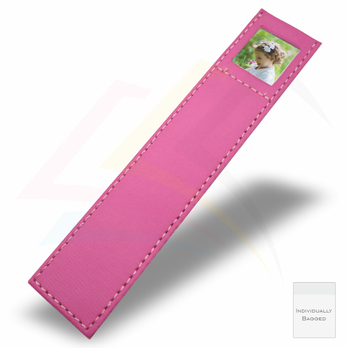 PBM1 Faux Leather Bookmark Square 25x25mm Photo Insert (Pack of 4) - Blank or Printed
