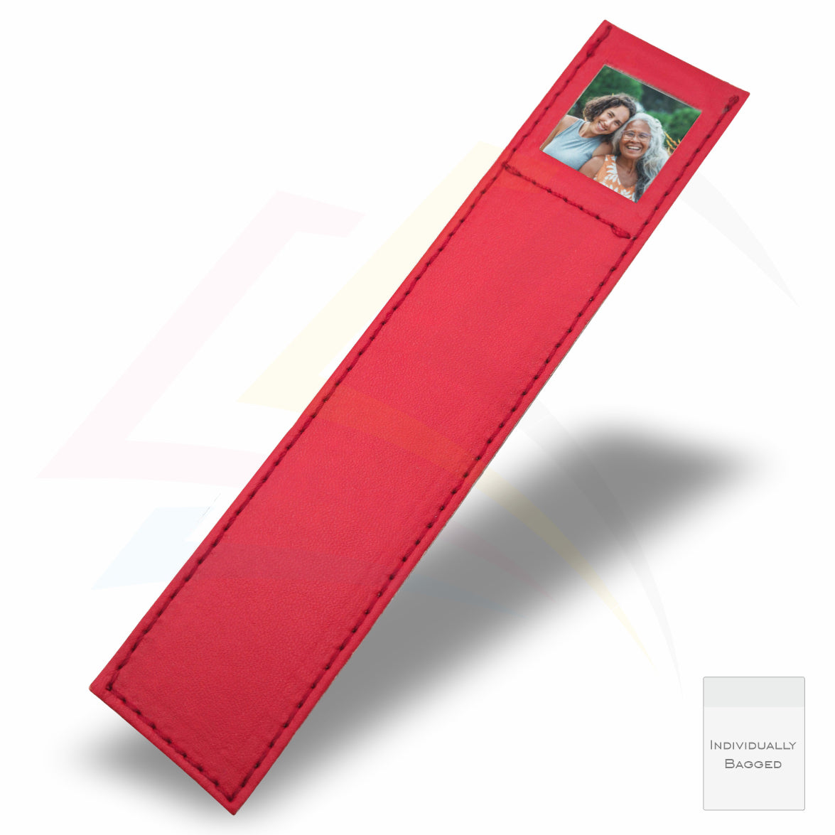 PBM1 Faux Leather Bookmark Square 25x25mm Photo Insert (Pack of 4) - Blank or Printed