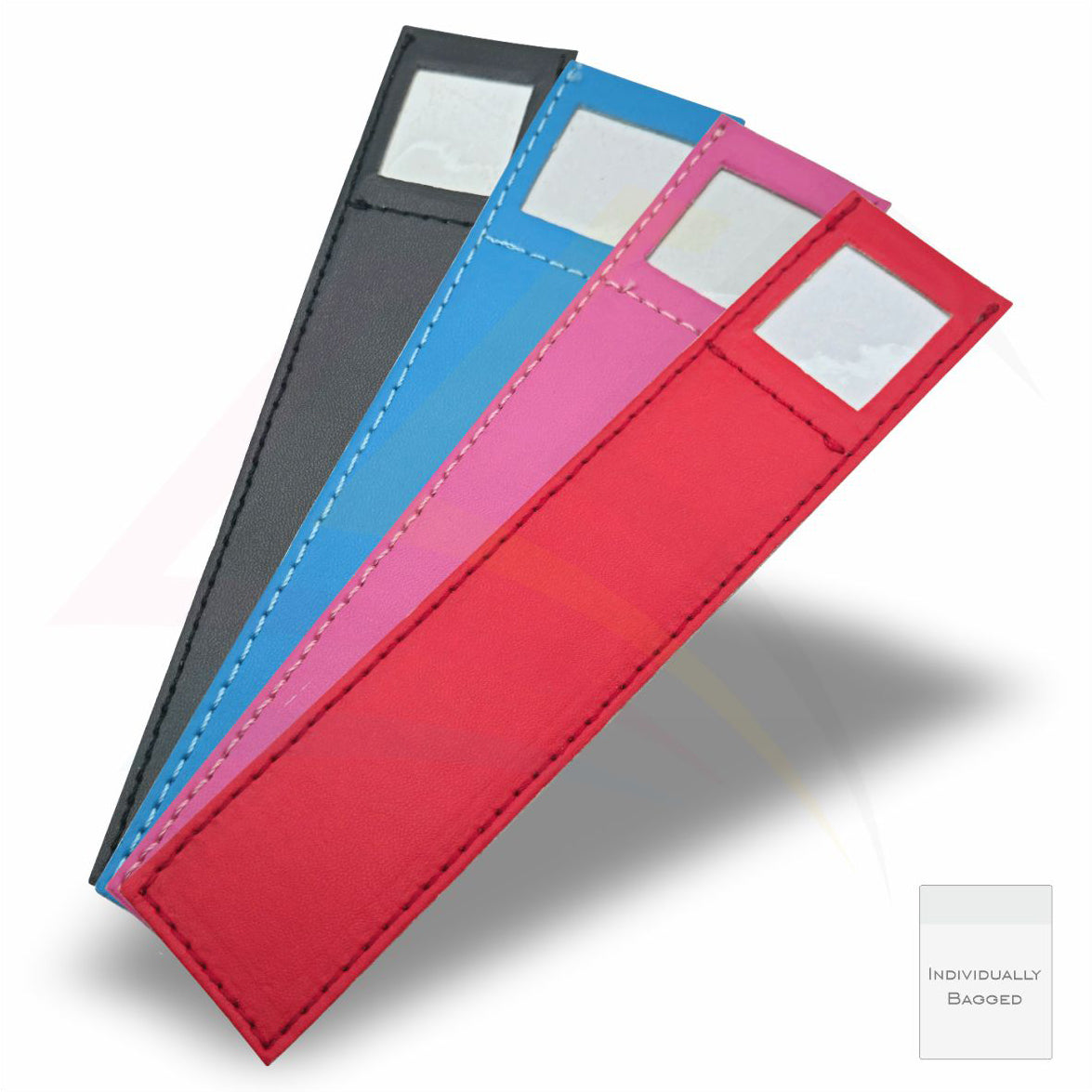 PBM1 Faux Leather Bookmark Square 25x25mm Photo Insert (Pack of 4) - Blank or Printed