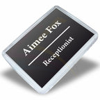 C1-B Acrylic Pin Badge Rectangular 50x35mm Photo Insert - Blank or Printed - Pack of 500