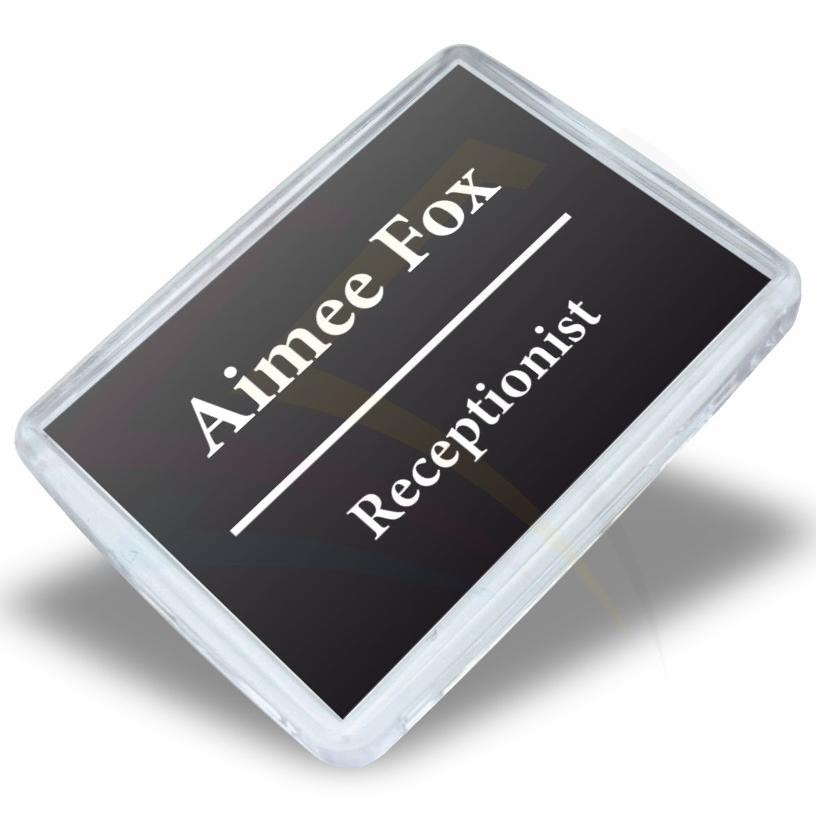 C1-B Acrylic Pin Badge Rectangular 50x35mm Photo Insert - Blank or Printed - Pack of 500