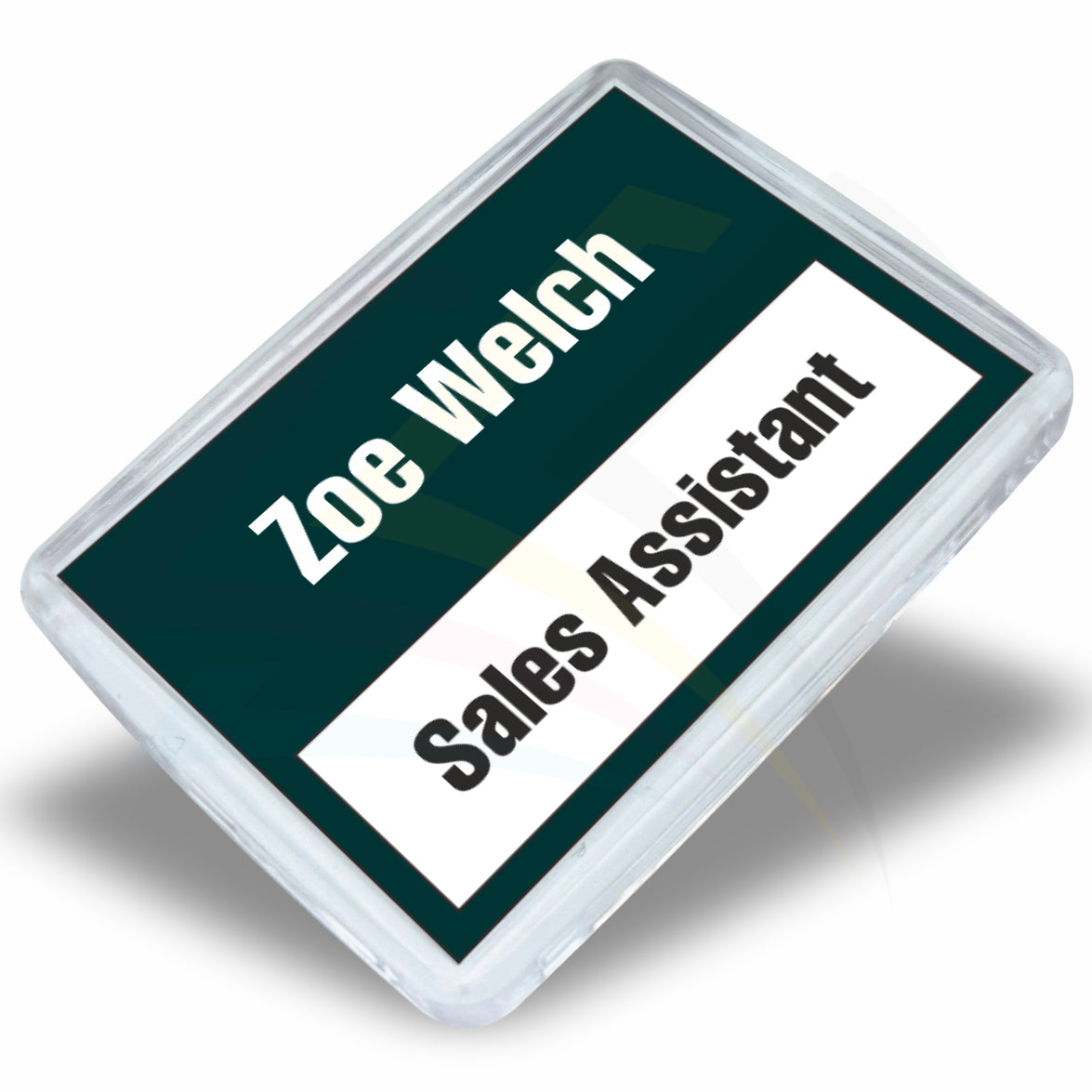 C1-B Acrylic Pin Badge Rectangular 50x35mm Photo Insert - Blank or Printed - Pack of 500