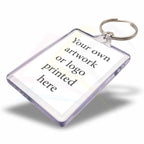 C1-SAMPLE Rectangular 50x35mm Photo Insert Acrylic Keyring - Blank or Printed