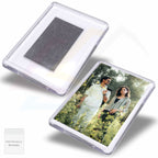 C1M-IB Acrylic Fridge Magnet Rectangular 50x35mm Photo Insert - Blank or Printed - Pack of 50