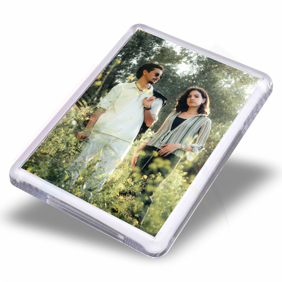 C1M-IB Acrylic Fridge Magnet Rectangular 50x35mm Photo Insert - Blank or Printed - Pack of 50