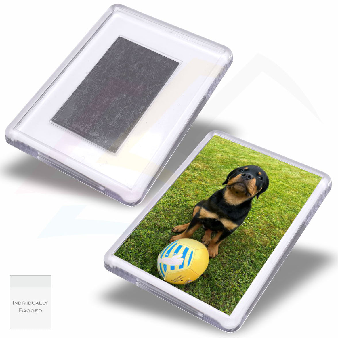 C1M-IB-10 Acrylic Fridge Magnet Rectangular 50x35mm Photo Insert - Blank or Printed - Pack of 10