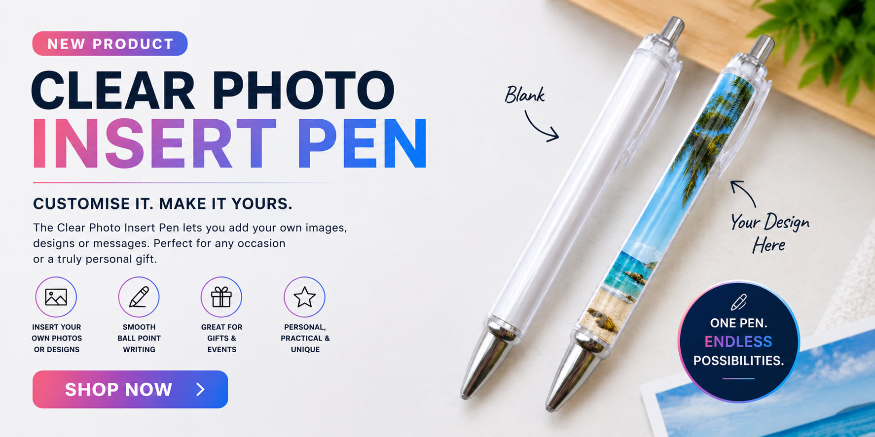 CPRO Clear Photo Insert Ball Point Pen