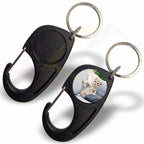 CR-MD-10 Round 25mm Photo Insert Acrylic Carabiner Keyring - Blank or Printed - Pack of 10