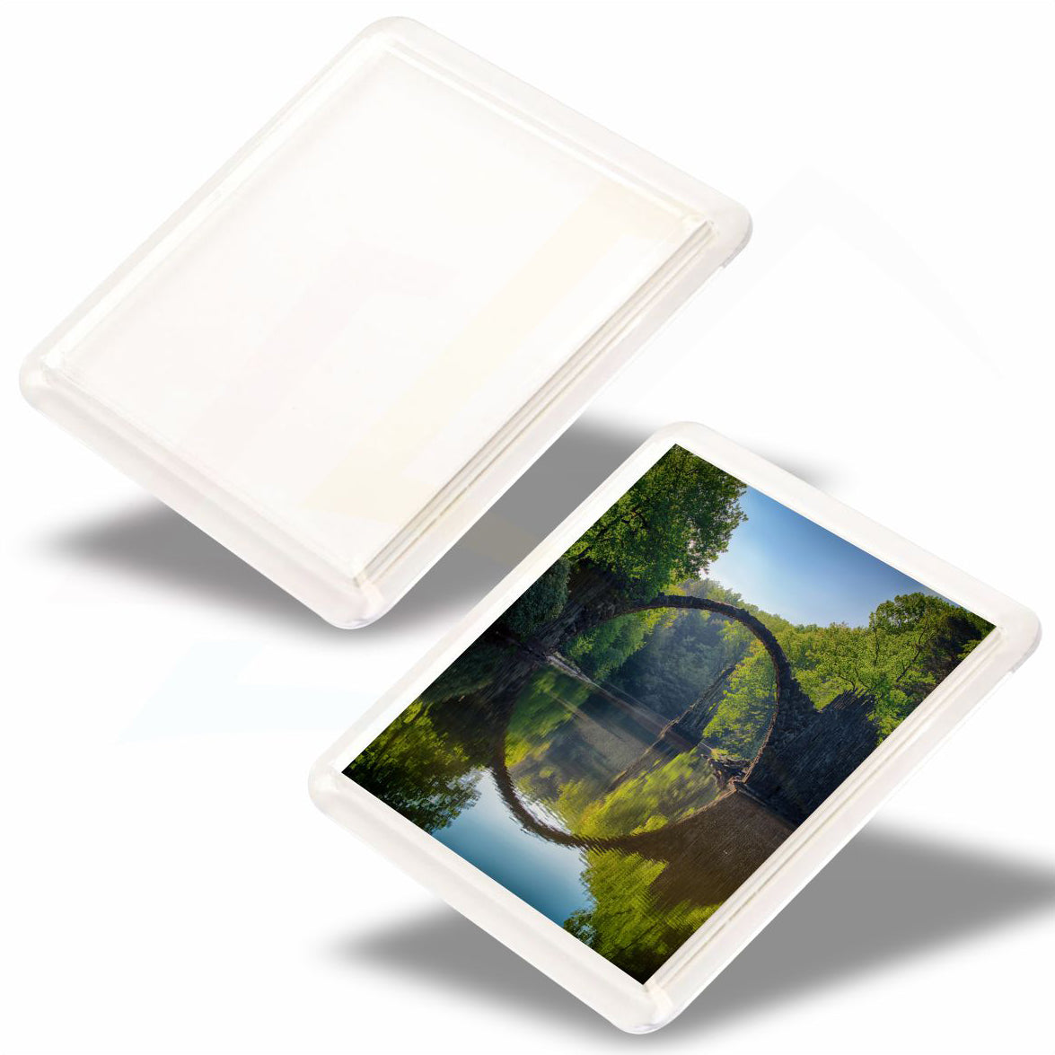 CS02 Square 80x80mm Photo Insert Acrylic Coaster - Blank or Printed - Pack of 200