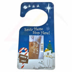 DHZ02-XS1-10 My Christmas Door Hanger Light Blue 70x45mm Photo Insert - Blank or Printed - Pack of 10