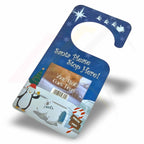 DHZ02-XS1-10 My Christmas Door Hanger Light Blue 70x45mm Photo Insert - Blank or Printed - Pack of 10