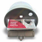 DS08-6 Acrylic Snow Dome with Metallic Coloured Base 70x62mm Photo Insert - Blank or Printed - Pack of 6