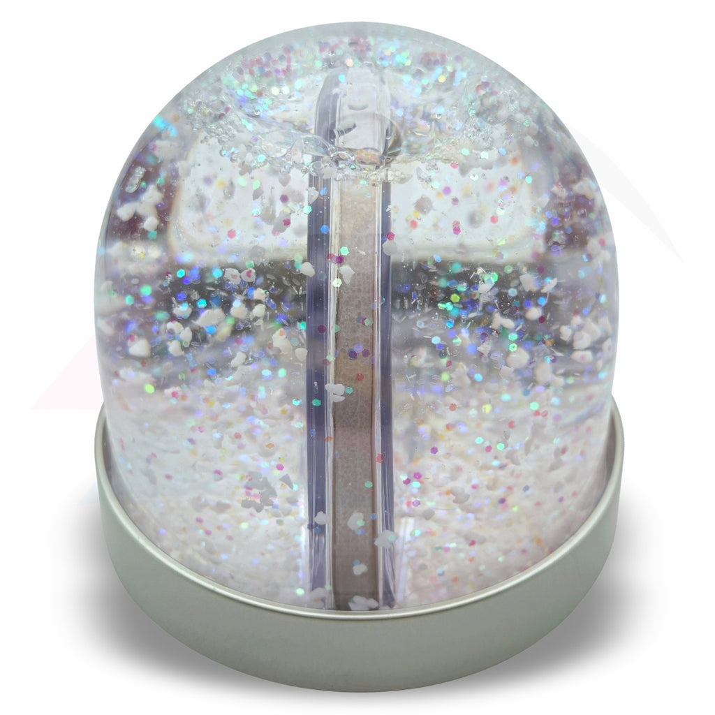 DS08-6 Acrylic Snow Dome with Metallic Coloured Base 70x62mm Photo Insert - Blank or Printed - Pack of 6