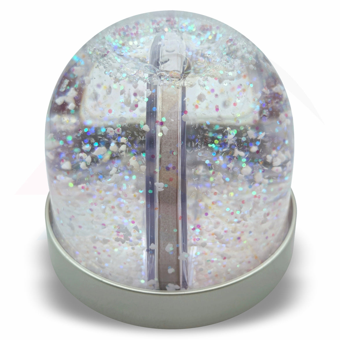 DS08 Acrylic Snow Dome with Metallic Coloured Base 70x62mm Photo Insert - Blank or Printed