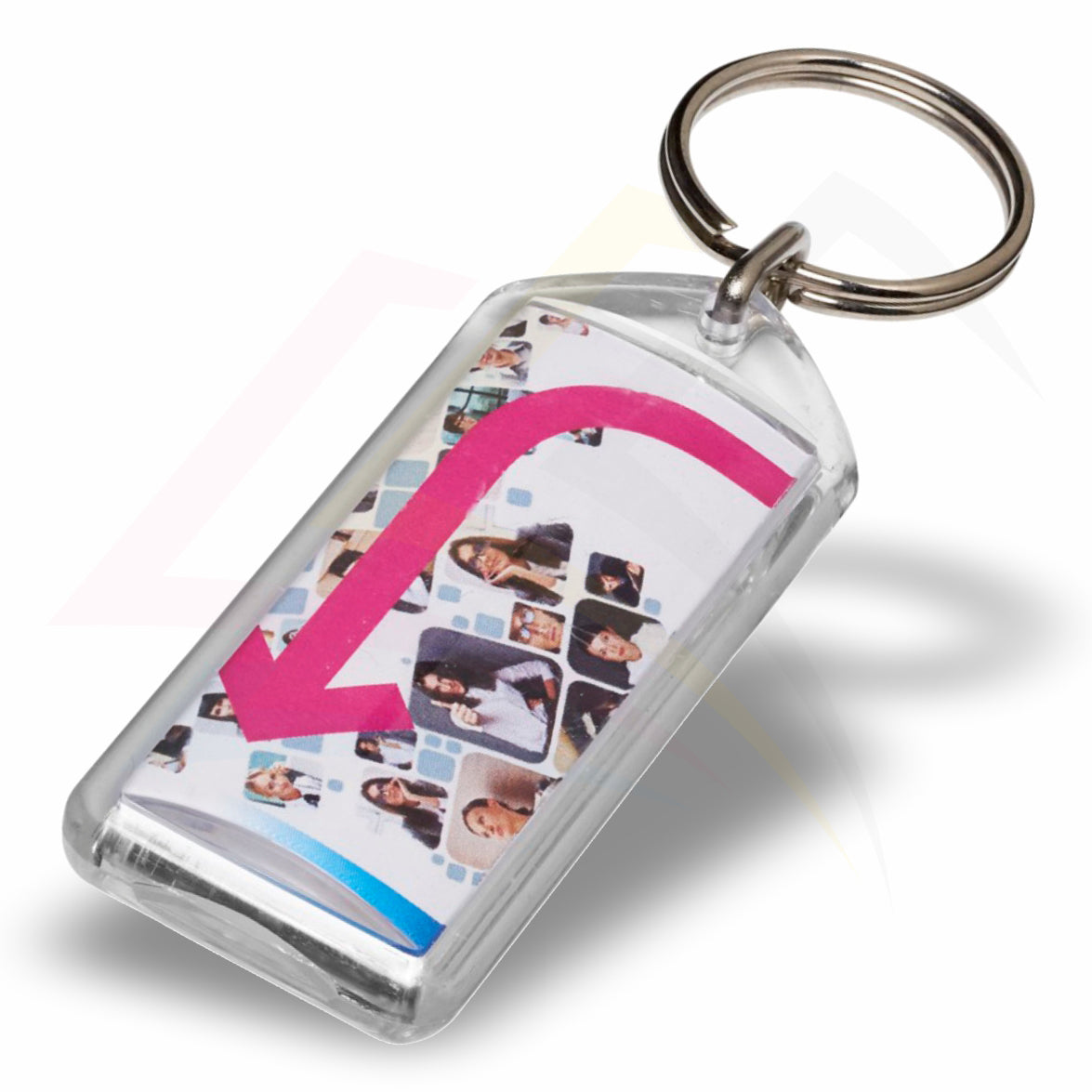 F1 (Stein) Rectangular 50x20mm Photo Insert Acrylic Keyring (Pack of 250) - Blank or Printed
