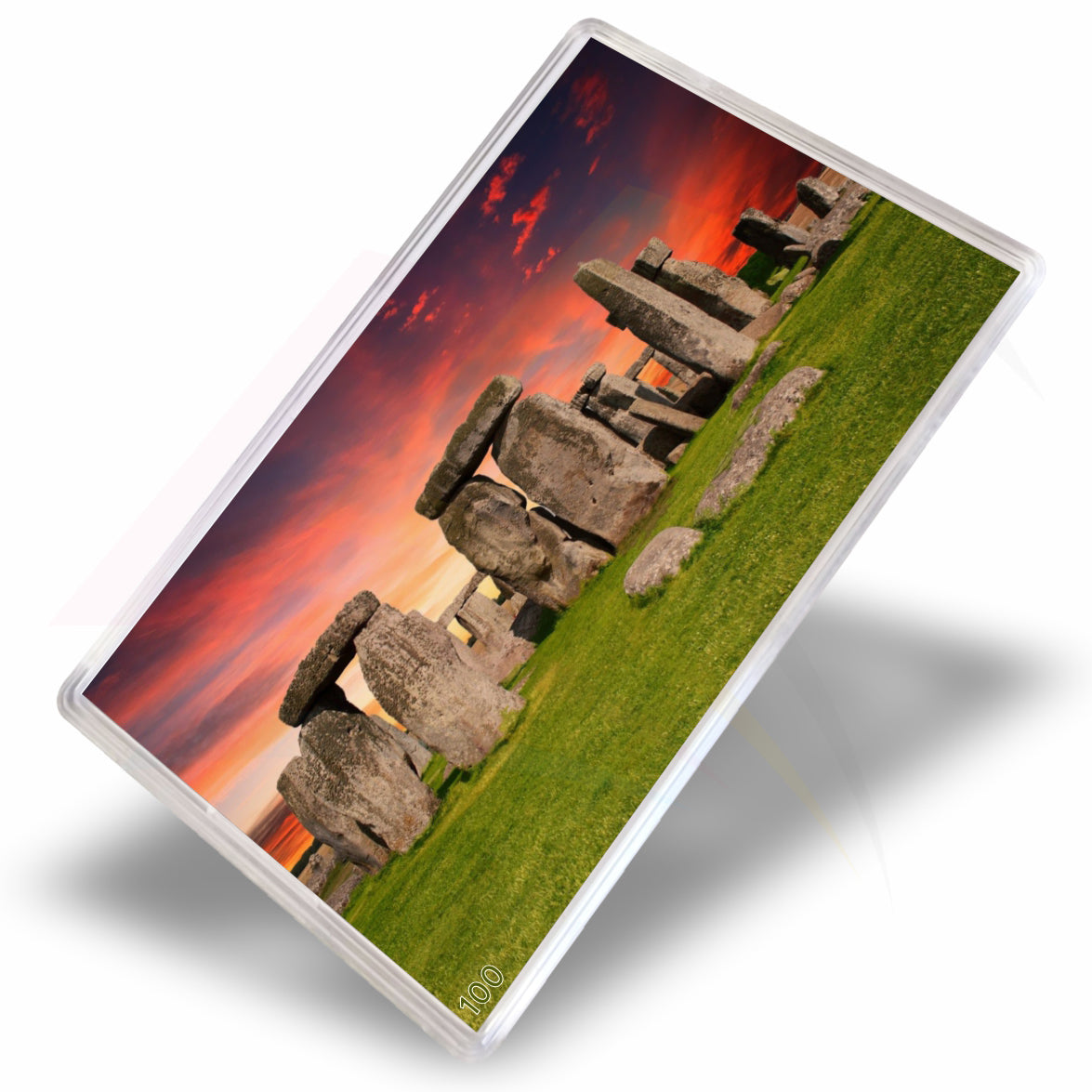 FJ02 sequentially numbered acrylic 90x60mm printed rectangular fridge magnet
