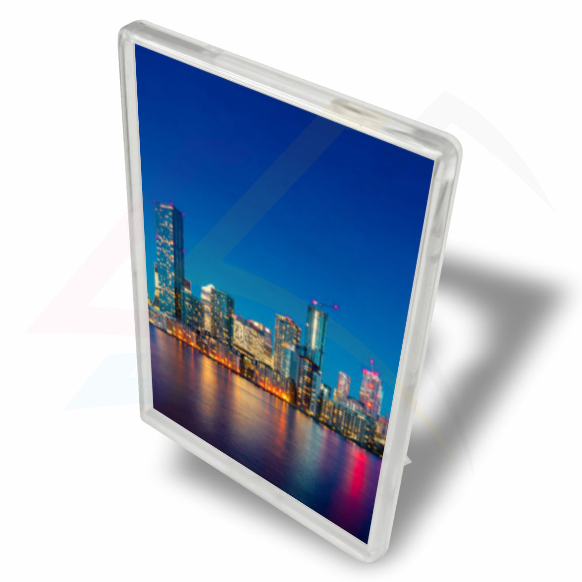 FJ02 90x60mm insert printed rectangular fridge magnet portrait photo frame