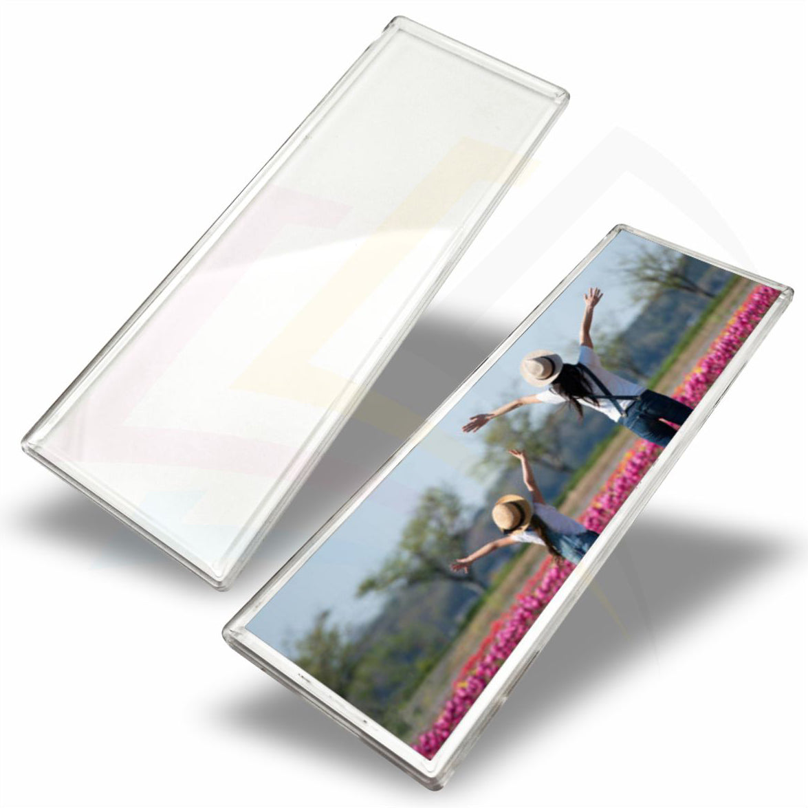 FQ26-5 Panoramic Acrylic Fridge Magnet Rectangular 152x51mm Photo Insert - Blank or Printed - Pack of 5