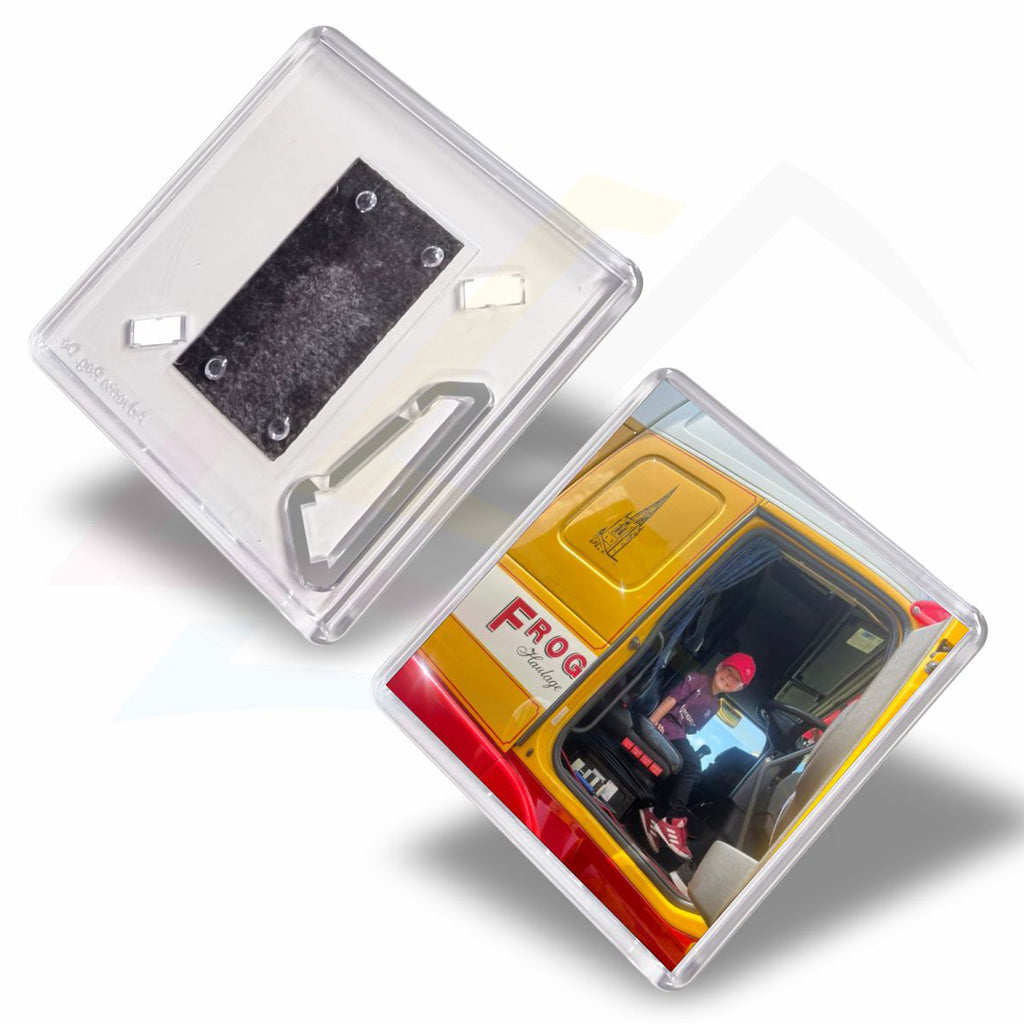 FS02 Acrylic Fridge Magnet Photo Frame Square 58x58mm Photo Insert - Blank or Printed - Pack of 50