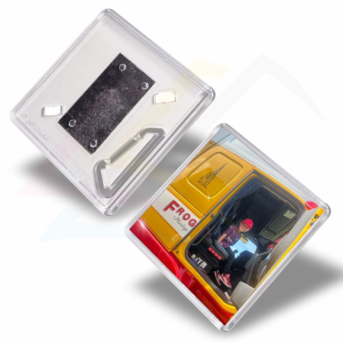 FS02 Acrylic Fridge Magnet Photo Frame Square 58x58mm Photo Insert - Blank or Printed - Pack of 50