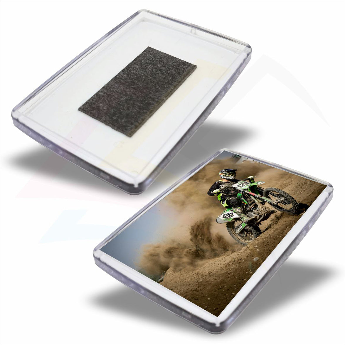 FX02 Acrylic Fridge Magnet Rectangular 66x44mm Photo Insert - Blank or Printed - Pack of 50