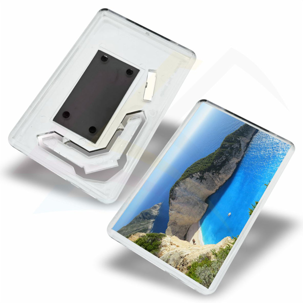 FZ02-10 Acrylic Fridge Magnet Photo Frame Rectangular 70x45mm Photo Insert - Blank or Printed - Pack of 10