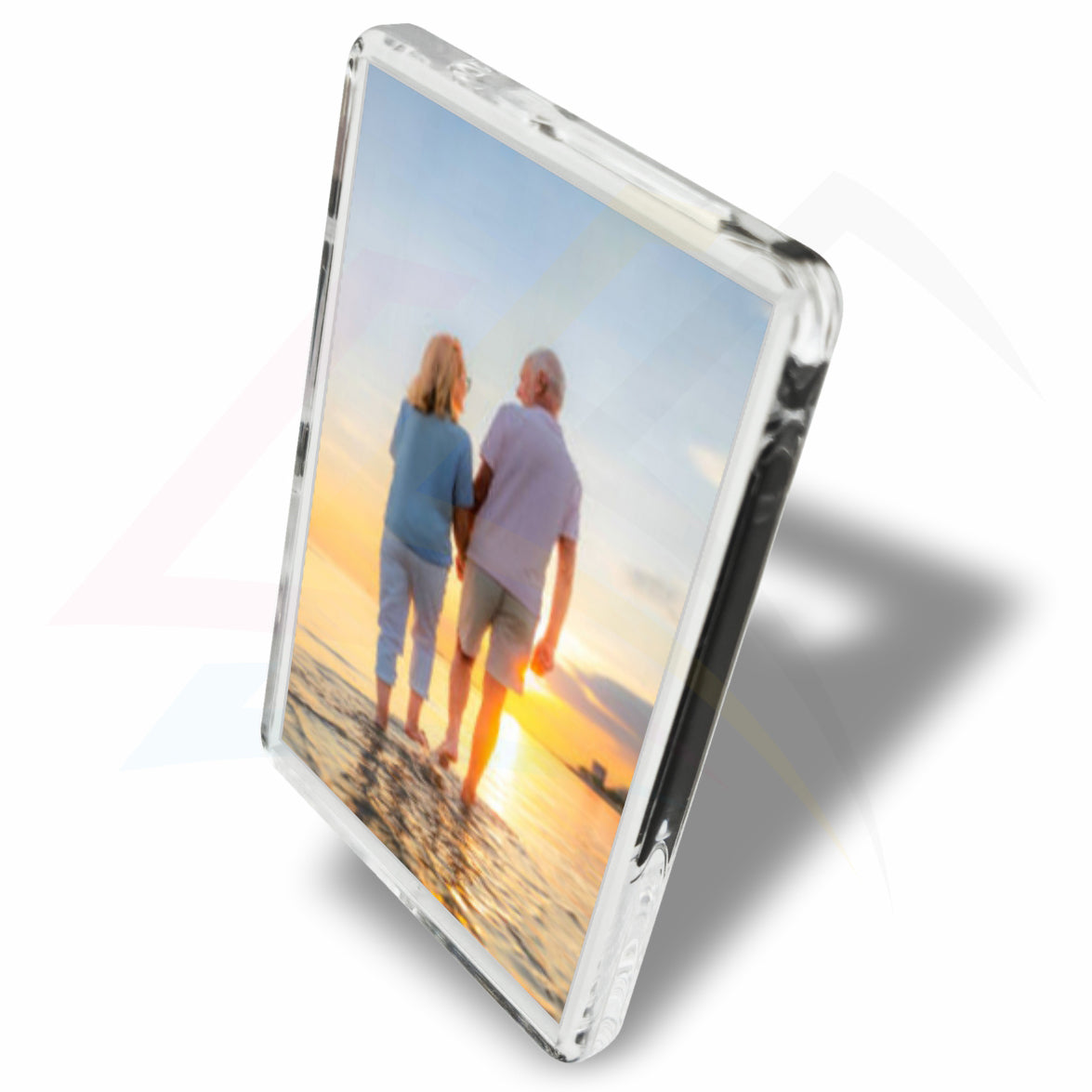 FZ02 printed 70x45mm rectangular acrylic fridge magnet portrait photo frame
