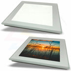 GC1-10 Glass Coaster Black or Silver 80x80mm Photo Insert - Blank or Printed - Pack of 10