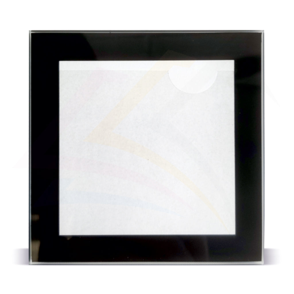 GC1-10 Glass Coaster Black or Silver 80x80mm Photo Insert - Blank or Printed - Pack of 10
