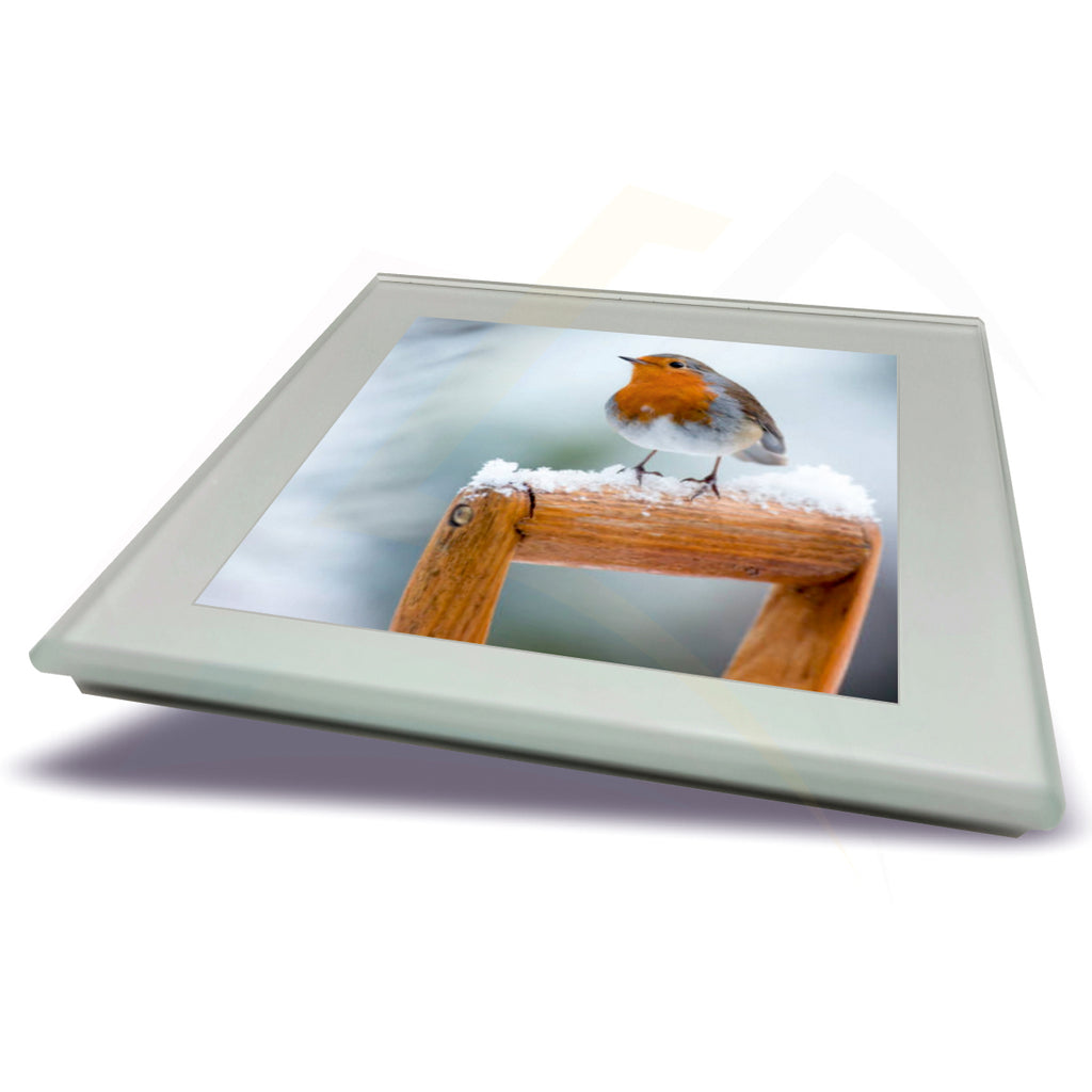 GC1 Glass Coaster Black or Silver 80x80mm Photo Insert - Blank or Printed