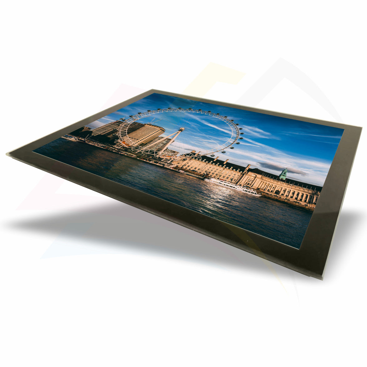 GPM1 Glass Placemat Black or Silver 254x203mm Photo Insert - Blank or Printed