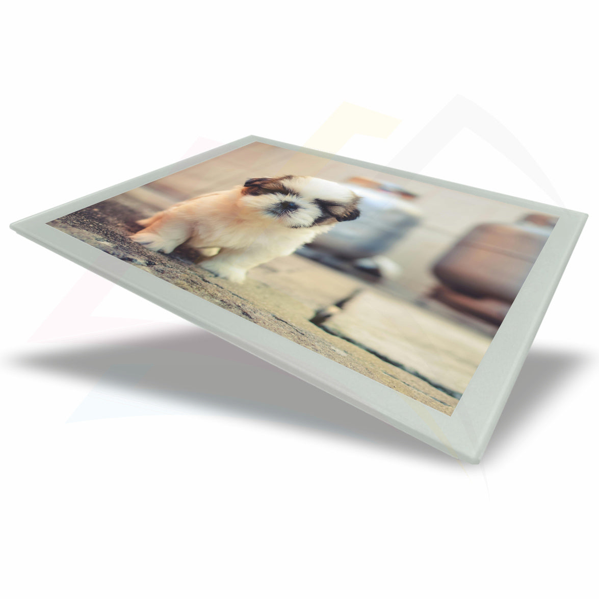 GPM1 Glass Placemat Black or Silver 254x203mm Photo Insert - Blank or Printed