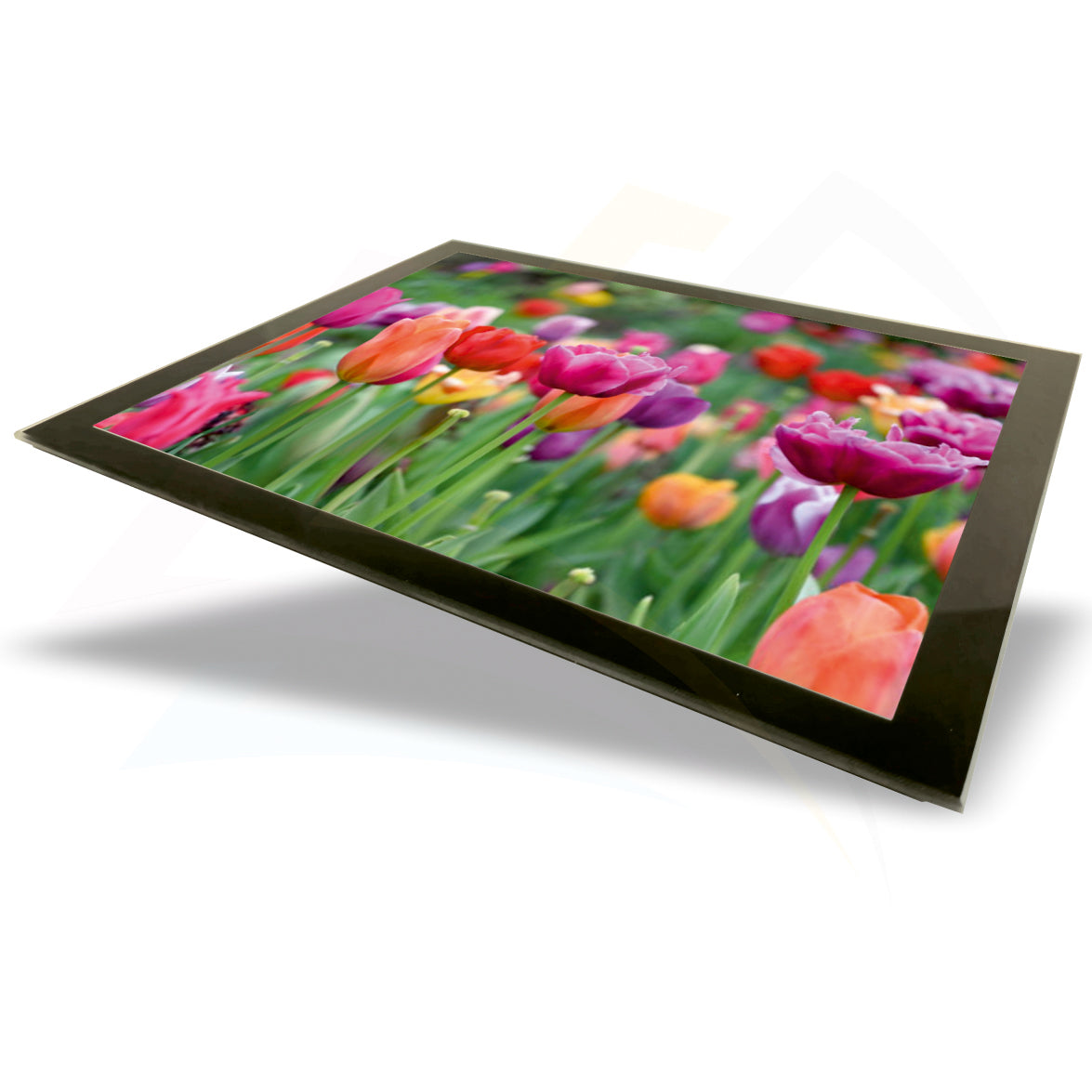 GPM1 Glass Placemat Black or Silver 254x203mm Photo Insert - Blank or Printed