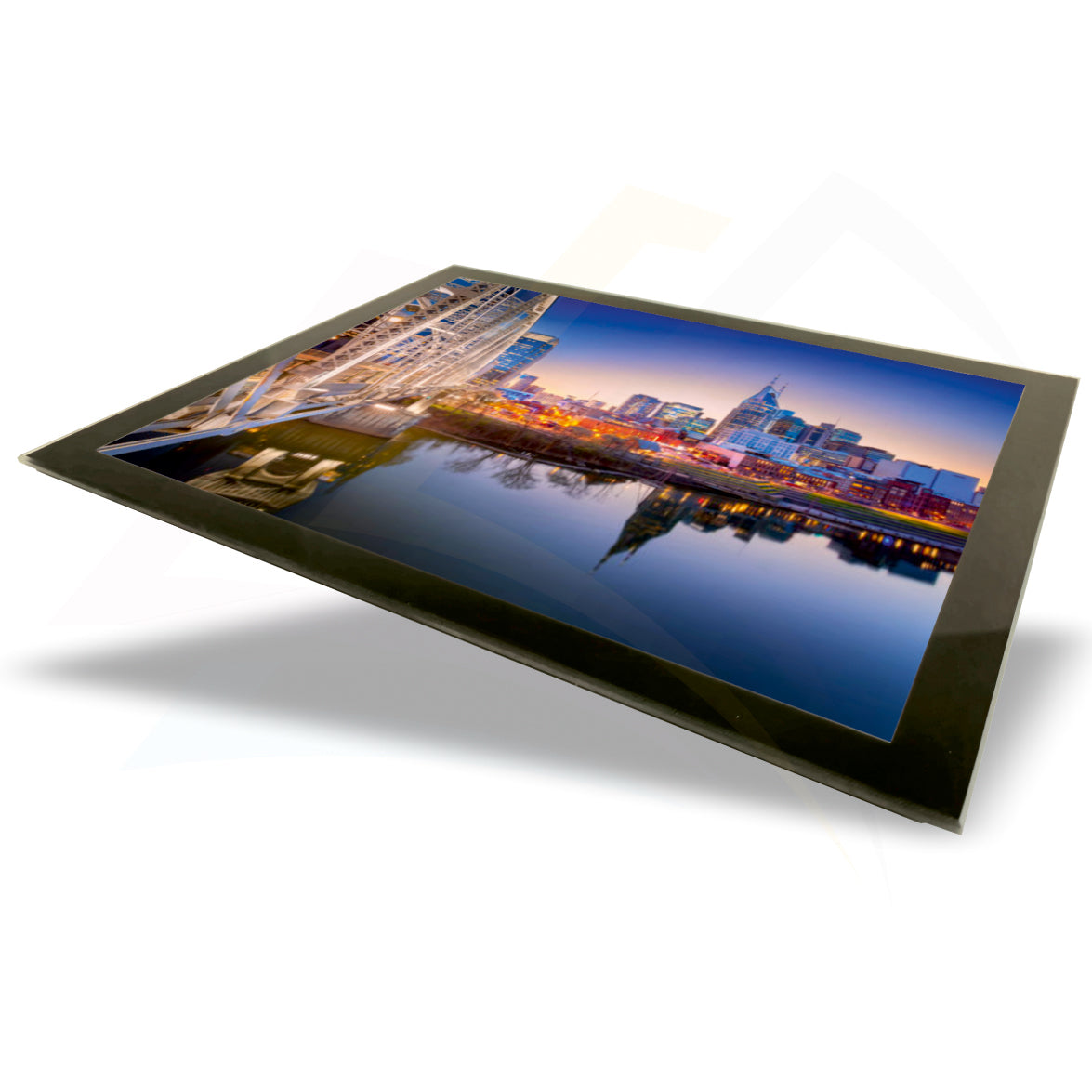 GPM1 Glass Placemat Black or Silver 254x203mm Photo Insert - Blank or Printed