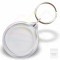 I1 - IB - SAMPLE Round 33mm Photo Insert Acrylic Keyring Individually Bagged - Blank or Printed