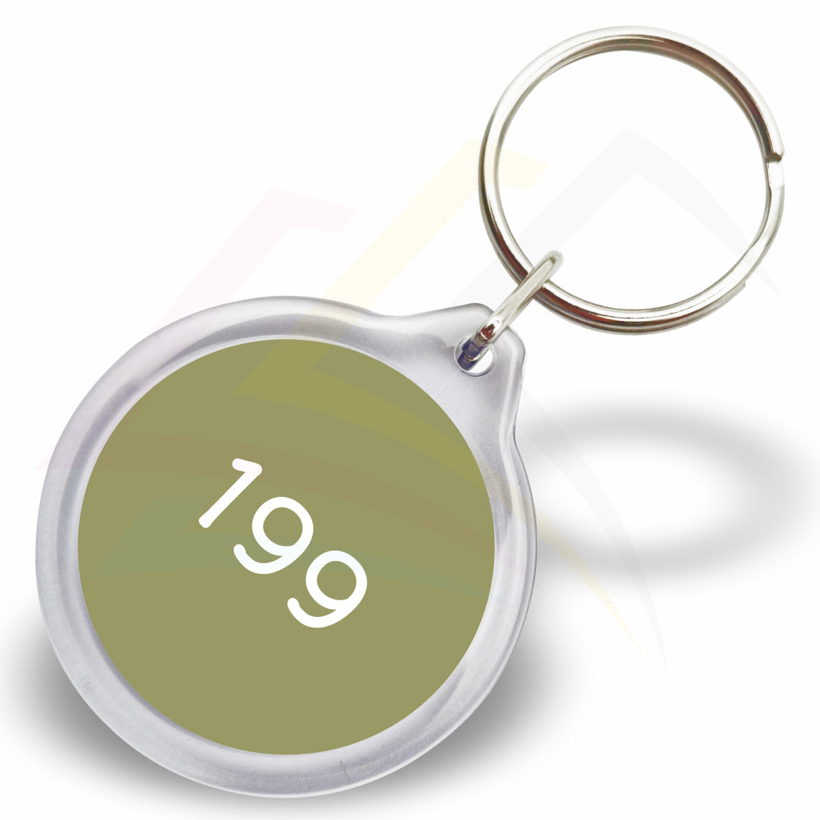 I1-IB Round 33mm Photo Insert Acrylic Keyring Individually Bagged - Blank or Printed - Pack of 50
