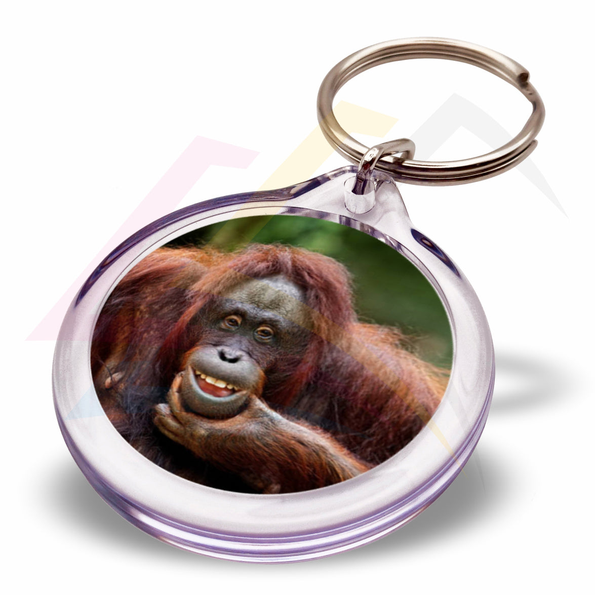 I1-IB Round 33mm Photo Insert Acrylic Keyring Individually Bagged - Blank or Printed - Pack of 50
