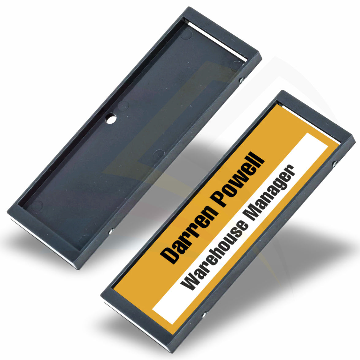 IDB66-5 Acrylic Magnetic ID Name Badge Rectangular 66x21.5mm Photo Insert - Blank or Printed - Pack of 5