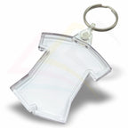 IF02-10 Shirt & Shorts 53x48mm Photo Insert Sports Acrylic Keyring - Blank or Printed - Pack of 10