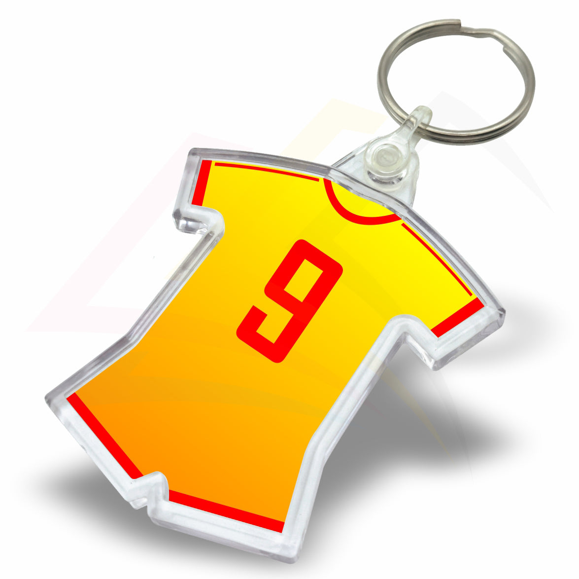 IF02 Shirt & Shorts 53x48mm Photo Insert Sports Acrylic Keyring - Blank or Printed - Pack of 50