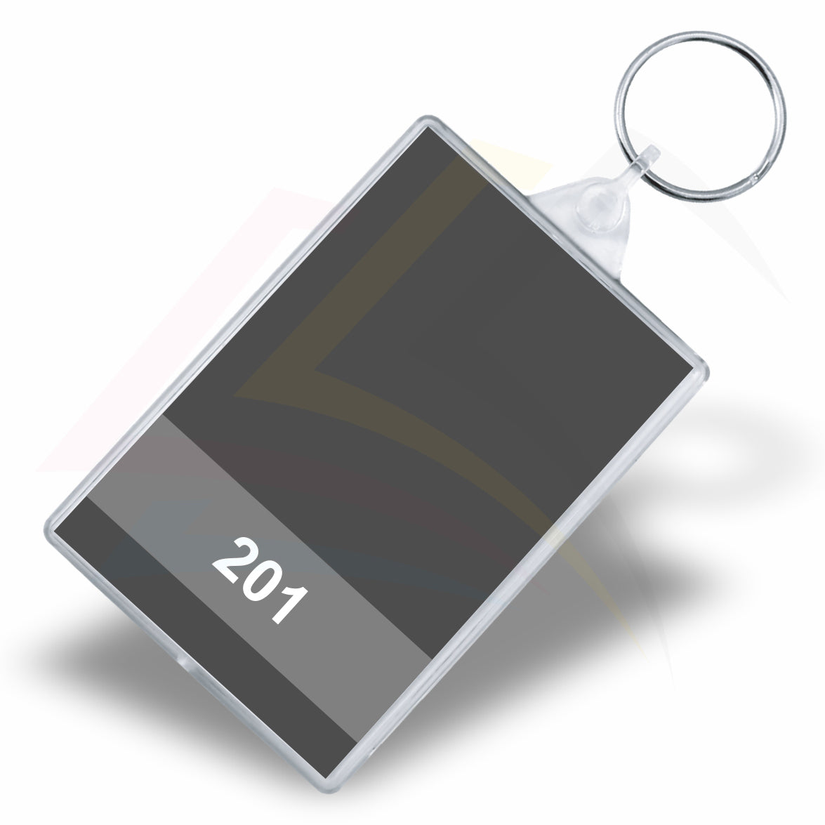 IQ02 Rectangular 76x51mm Photo Insert Acrylic Keyring - Blank or Printed - Pack of 50